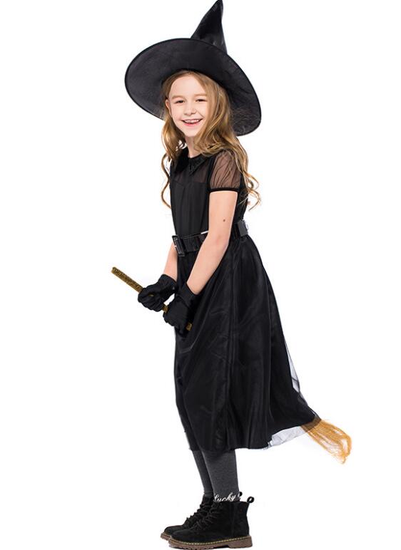 F68158 Girls Witch Costume, Halloween Children Classic Witchy Dress Up